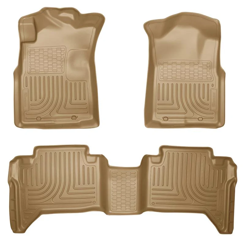 Husky Liners 05-13 Toyota Tacoma WeatherBeater Combo Tan Floor Liners - Image 5