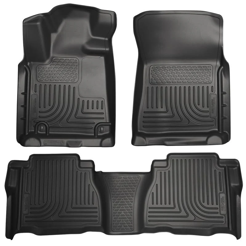 Husky Liners 07-11 Toyota Tundra Double/CrewMax Cab WeatherBeater Combo Black Floor Liners - Image 4