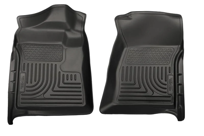 Husky Liners 07-12 Chevrolet Silverado/GMC Sierra Regular Cab WeatherBeater Black Floor Liners - Image 4
