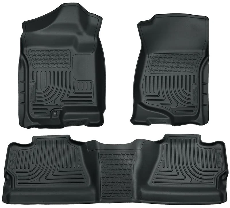 Husky Liners 07-12 Chevy Silverado/GMC Sierra Crew Cab WeatherBeater Combo Gray Floor Liners - Image 3