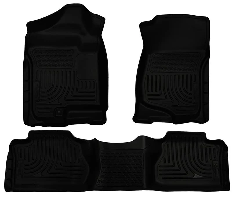 Husky Liners 07-12 Chevy Silverado/GMC Sierra Extended Cab WeatherBeater Combo Black Floor Liners - Image 2