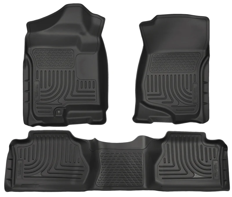 Husky Liners 07-12 Chevy Silverado/GMC Sierra Extended Cab WeatherBeater Combo Black Floor Liners - Image 3