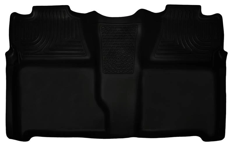 Husky Liners 07-13 Chevy Silverado 1500/2500HD Crew Cab PU Weatherbeater Black 2nd Seat Floor Liner - Image 3
