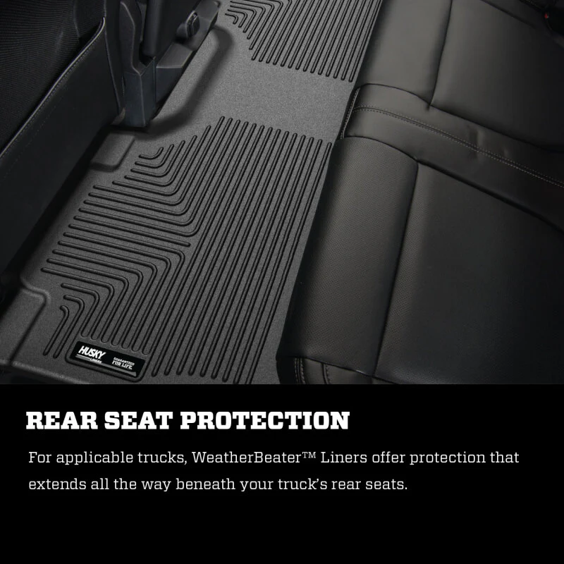 Husky Liners 12-15 Ford Super Duty Crew & Extended Cab WeatherBeater Front Row Black Floor Liners - Image 12
