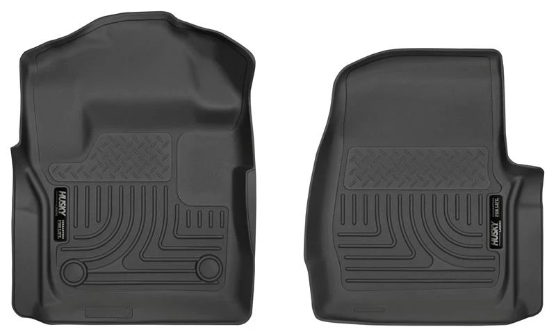 Husky Liners 17 Ford F-250 F-350 Super Duty Standard Cab WeatherBeater Black Front Floor Liners - Image 3