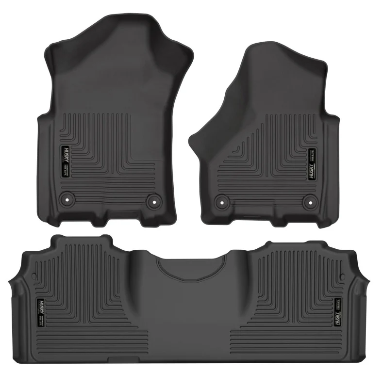 Husky Liners 19-21 RAM 2500/3500 Mega Cab Weatherbeater Front and 2nd Seat Floor Liners - Black - Image 2