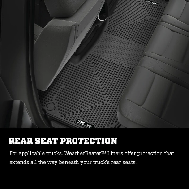 Husky Liners 19 Dodge Ram 1500 Quad Cab Weatherbeater Black Front & 2nd Seat Floor Liners - Image 7