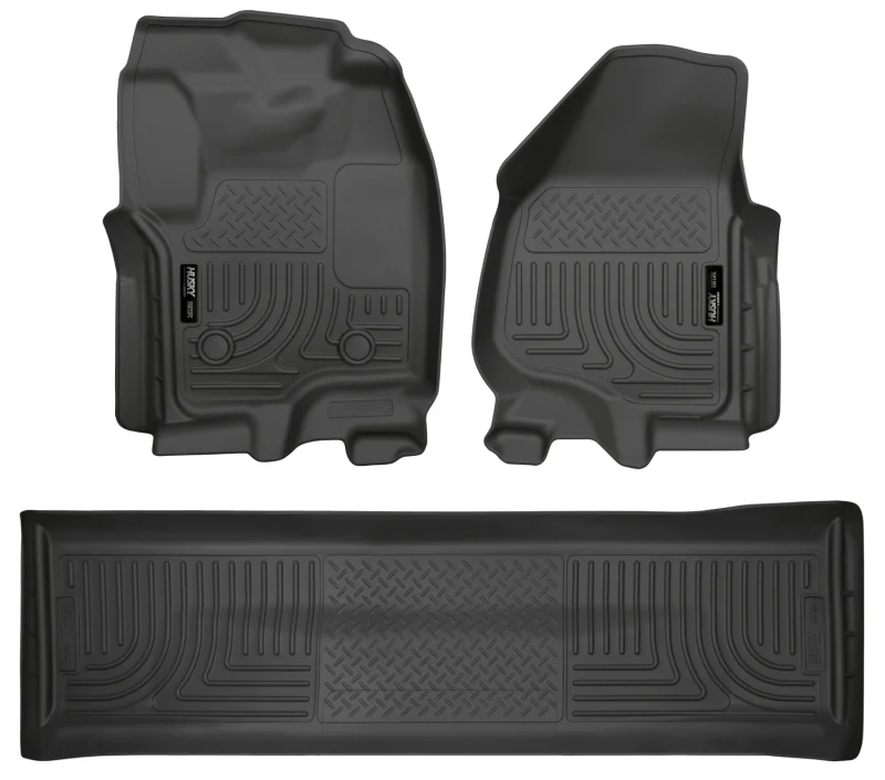 Husky Liners 2012.5 Ford SD Crew Cab WeatherBeater Combo Black Floor Liners (w/o Manual Trans Case) - Image 5
