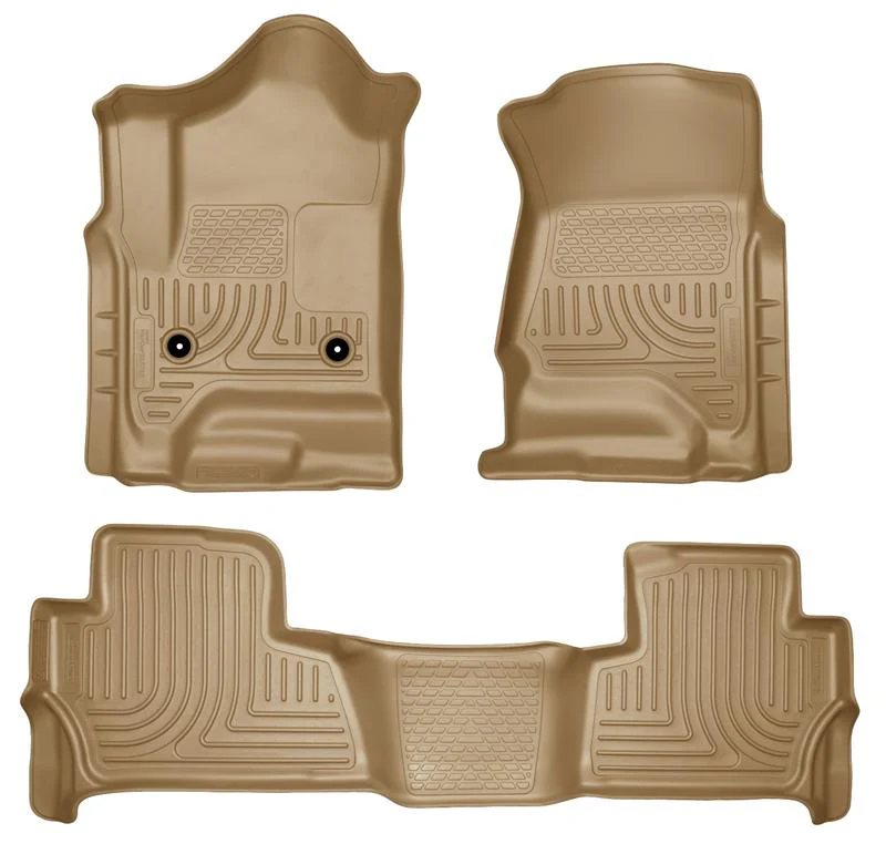 Husky Liners 2015 Chevy/GMC Tahoe/Yukon WeatherBeater Combo Tan Floor Liners - Image 2