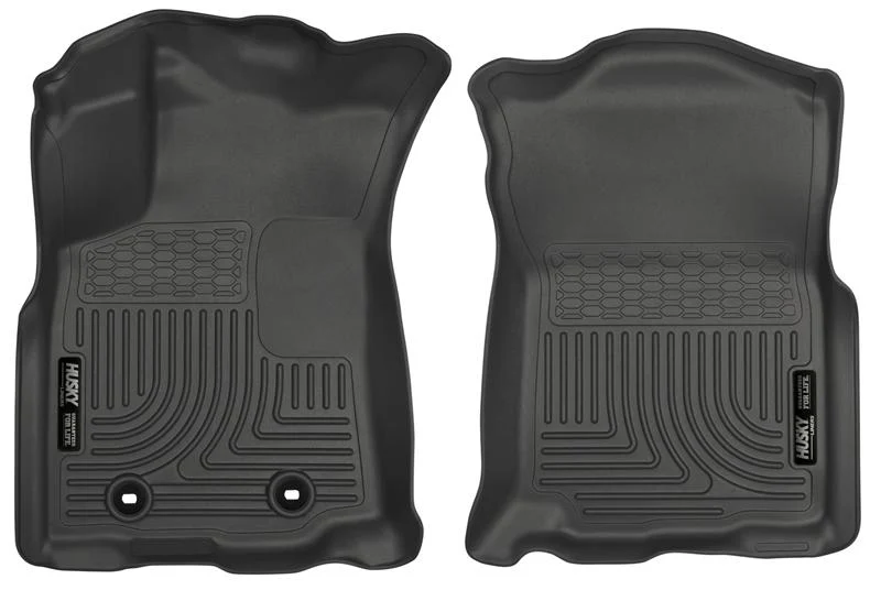 Husky Liners 2016 Toyota Tacoma w/ Auto Trans WeatherBeater Front Black Floor Liners - Image 3