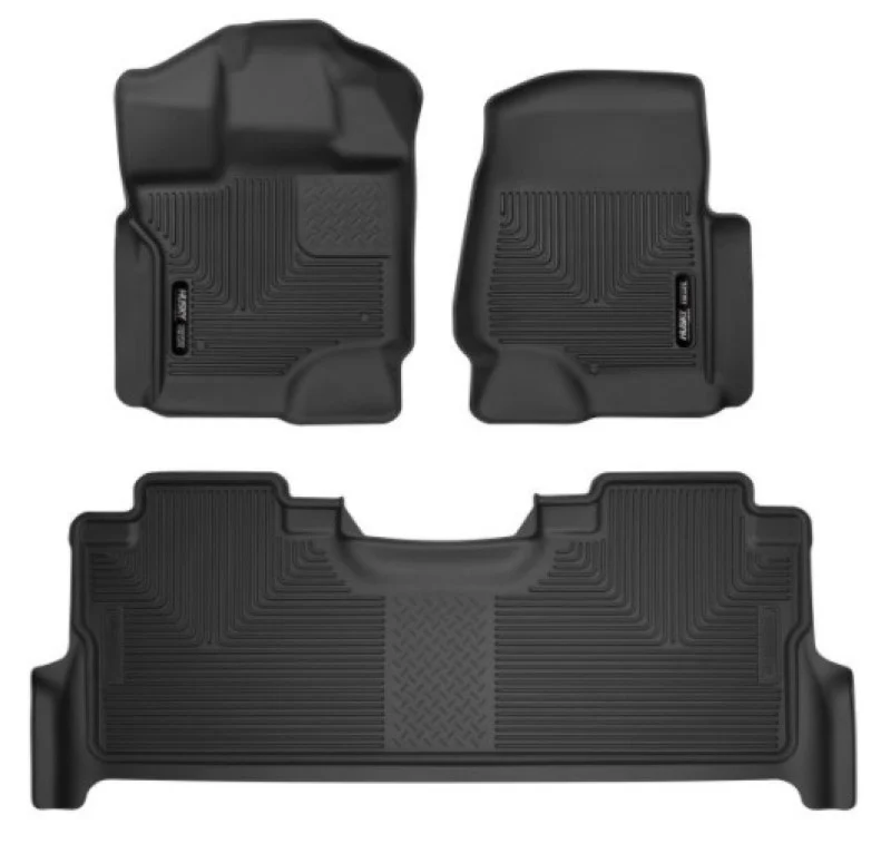 Husky Liners 2017 Ford F-250 Super Duty Crew Cab X-Act Contour Black Front & Rear Floor Liners - Image 11