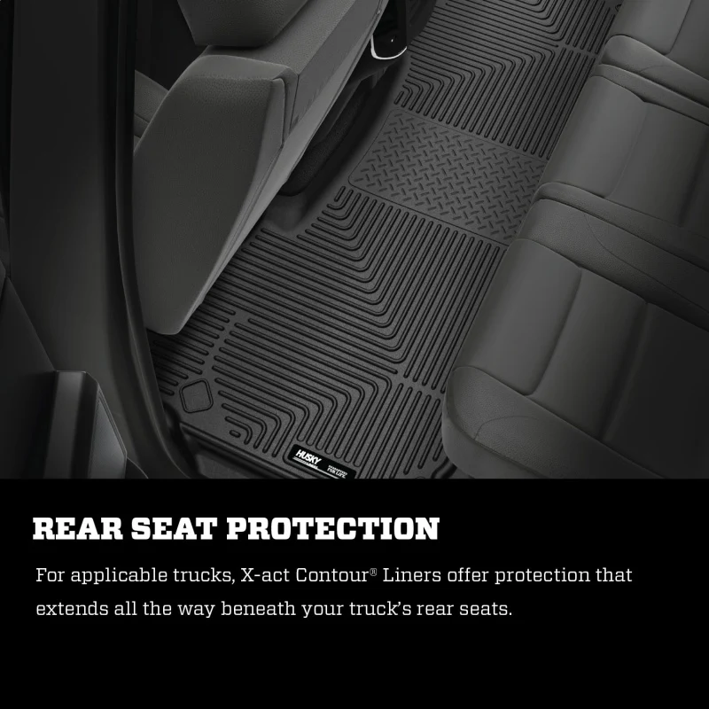 Husky Liners 2019+ Dodge Ram 1500 Crew Cab X-Act Contour Black 2nd Seat Floor Liners - Image 7