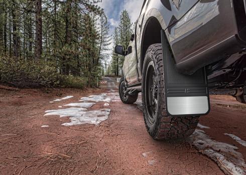 Husky Liners Universal 12in Wide Black Rubber Front Mud Flaps w/ Weight - Image 2
