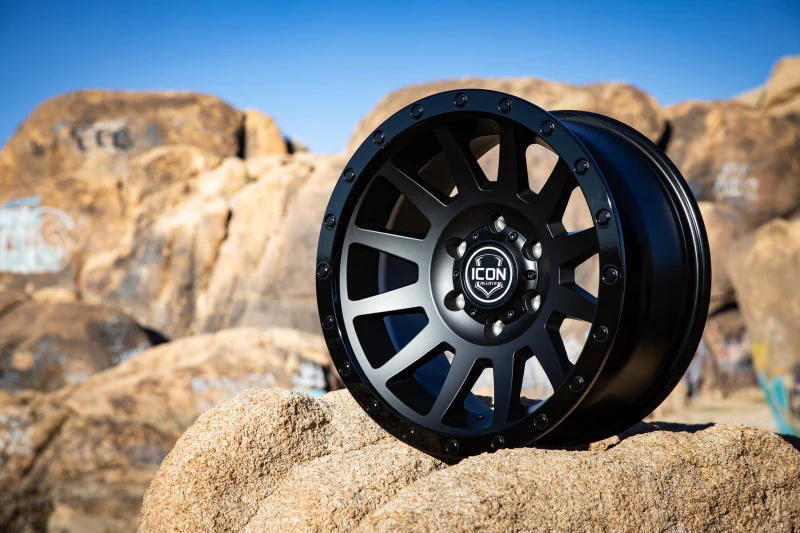 ICON Compression 17x8.5 6x5.5 25mm Offset 5.75in BS 95.1mm Bore Double Black Wheel - Image 3