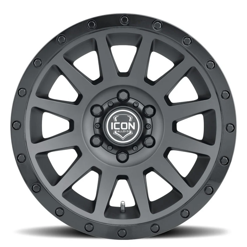 ICON Compression 18x9 6x5.5 0mm Offset 5in BS 106.1mm Bore Double Black Wheel - Image 2