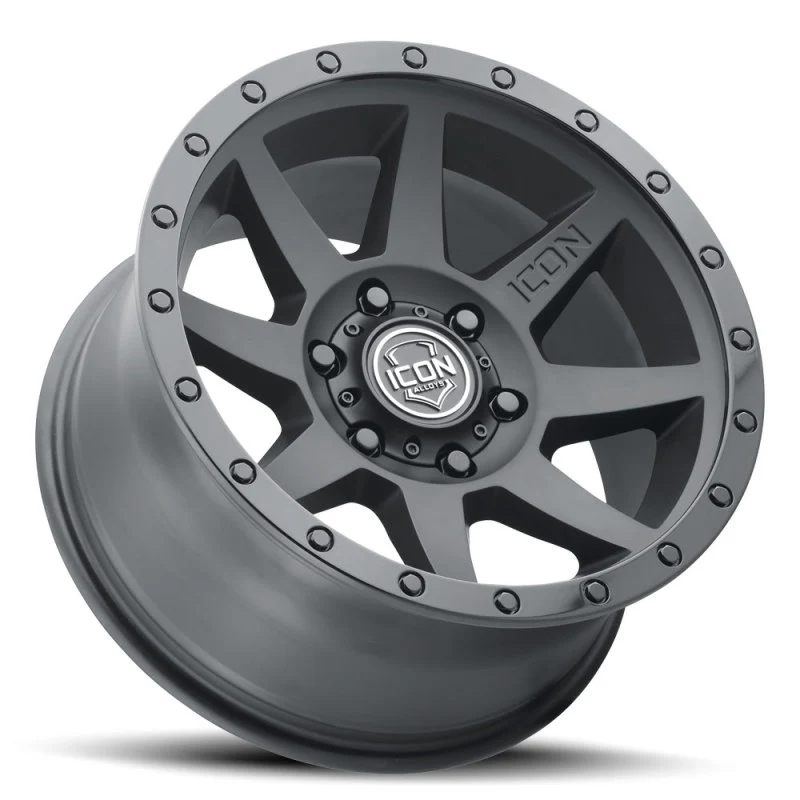 ICON Rebound 17x8.5 5x5 -6mm Offset 4.5in BS 71.5mm Bore Double Black Wheel - Image 6