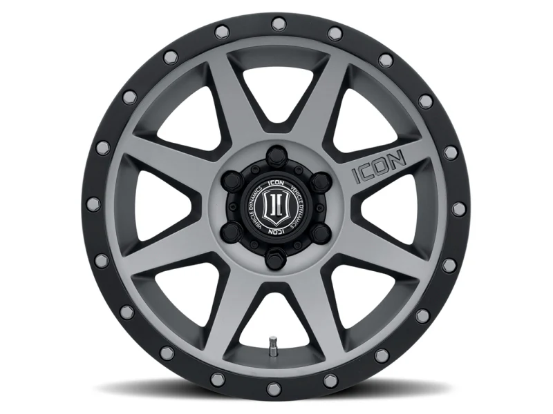 ICON Rebound 17x8.5 6x5.5 25mm Offset 5.75in BS 95.1mm Bore Titanium Wheel - Image 2