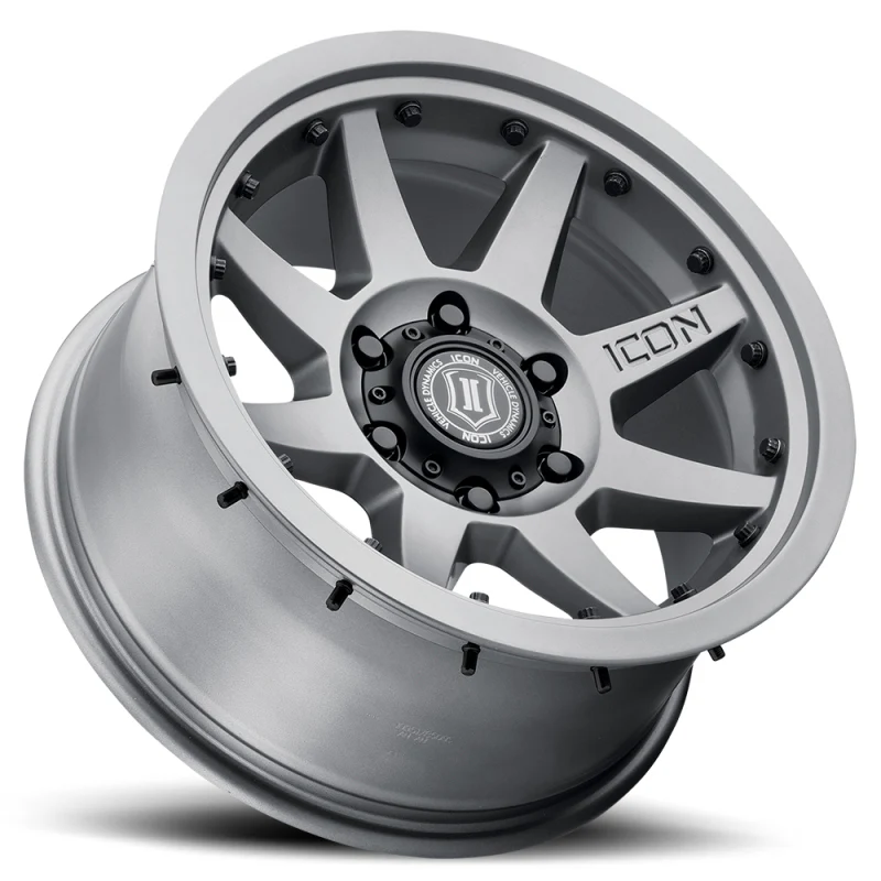 ICON Rebound Pro 17x8.5 5x5 -6mm Offset 4.5in BS 71.5mm Bore Titanium Wheel - Image 6