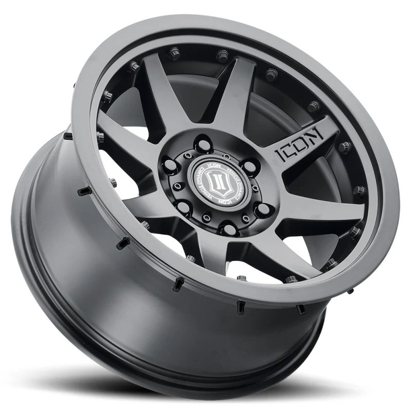 ICON Rebound Pro 17x8.5 6x5.5 0mm Offset 4.75in BS 106.1mm Bore Satin Black Wheel - Image 9