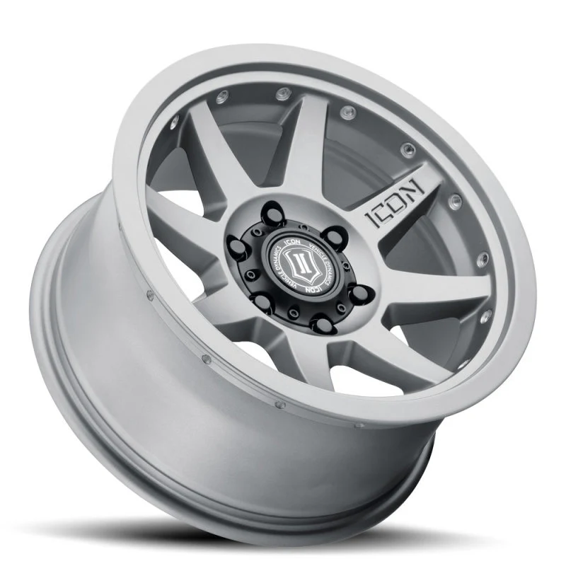 ICON Rebound Pro 17x8.5 6x5.5 0mm Offset 4.75in BS 106.1mm Bore Titanium Wheel - Image 14