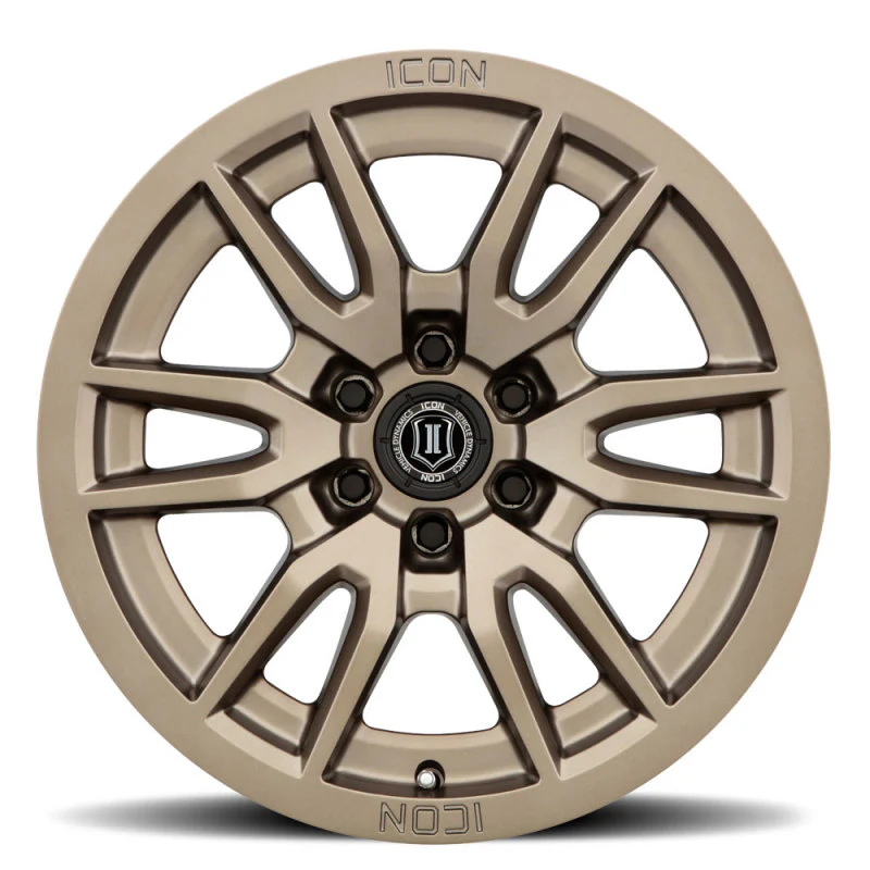 ICON Vector 6 17x8.5 6x5.5 0mm Offset 4.75in BS 106.1mm Bore Bronze Wheel - Image 2