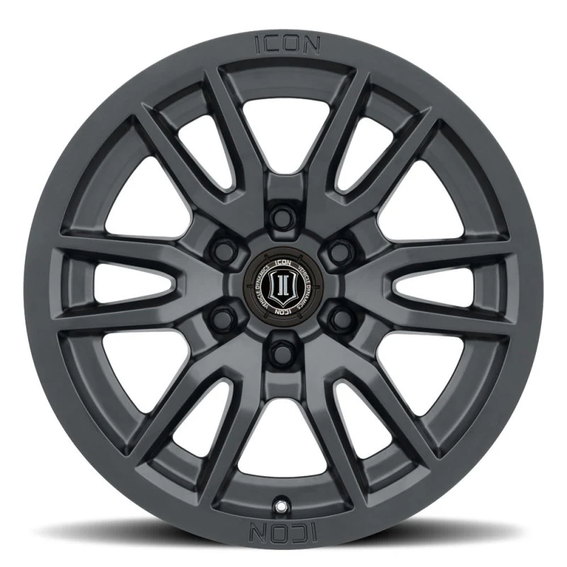ICON Vector 6 17x8.5 6x5.5 0mm Offset 4.75in BS 106.1mm Bore Satin Black Wheel - Image 2