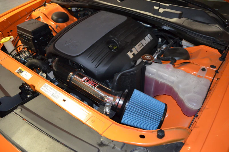 Injen 11-19 Dodge Challenger Hemi 5.7L V8 Polished Power-Flow Air Intake System with Heat Shield - Image 5