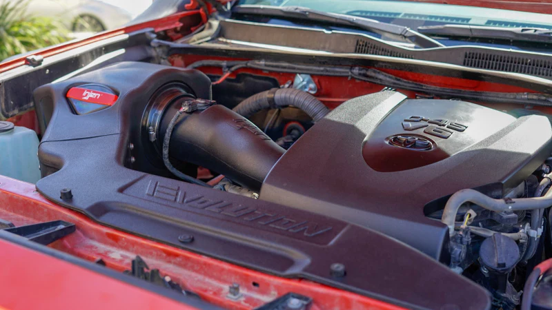 Injen 16-20 Toyota Tacoma V6-3.5L Evolution Cold Air Intake System 8 Layer Cotton Gauze Air Filter - Image 11