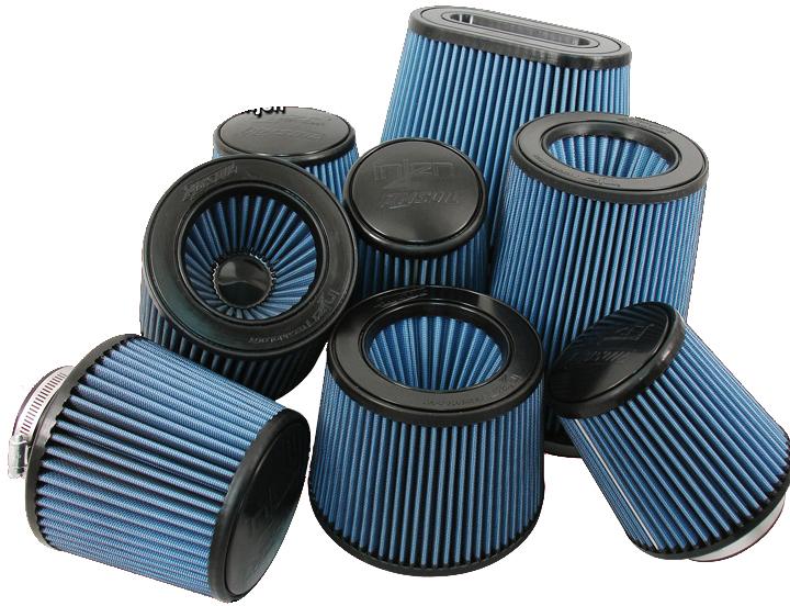 Injen High Performance Air Filter - 3 1/2 Black Oiled Filter 6  Base / 6 7/8 Tall / 5 1/2 Top - Image 3