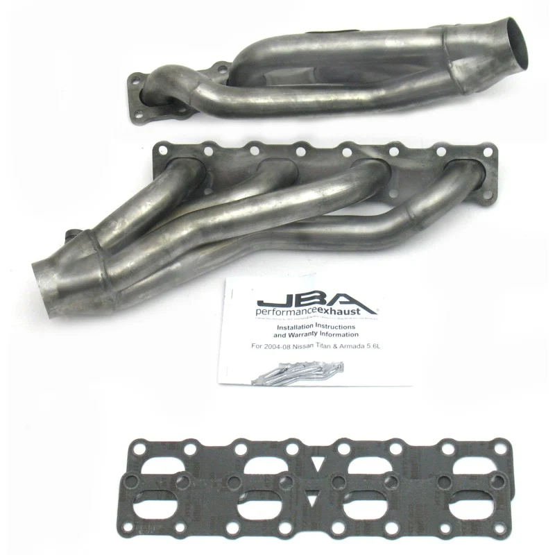 JBA 04-15 Nissan 5.6L VK56DE Oval Port 1-5/8in Primary Raw 409SS Cat4Ward Header - Image 2