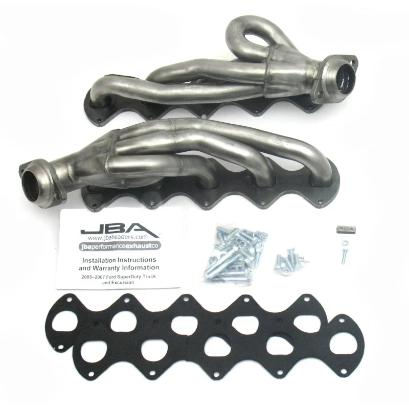 JBA 05-10 Ford F-Series 6.8L 3V V10 1-1/2in Primary Raw 409SS Cat4Ward Header - Image 2