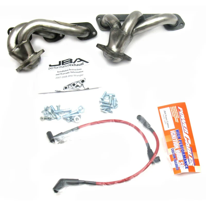 JBA 07-11 Jeep 3.8L V6 1-1/2in Primary Raw 409SS Cat4Ward Header - Image 2