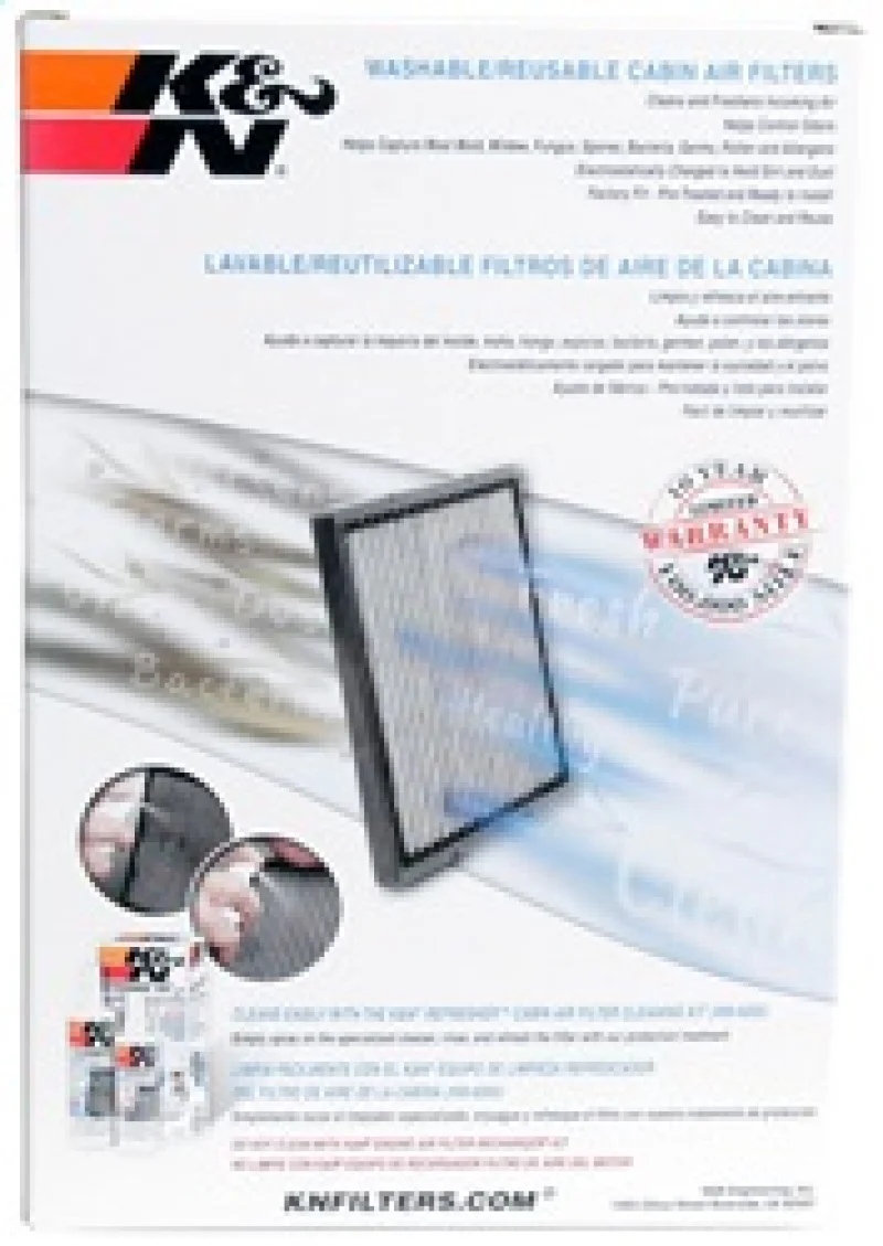 K&N 05-15 Nissan Frontier, Mid-size Pickups & SUVs Cabin Air Filter - 2 per Box - Image 10