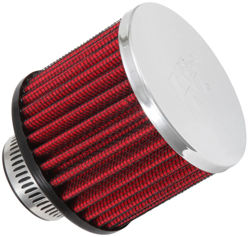 K&N 1.25in Flange ID x 3in OD x 2.5in H Rubber Base Crankcase Vent Filter - Image 2