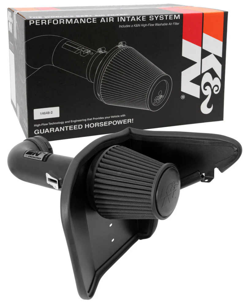 K&N 10-13 Chevy Camaro 6.2L V8 Black Performance Intake Kit - Image 20