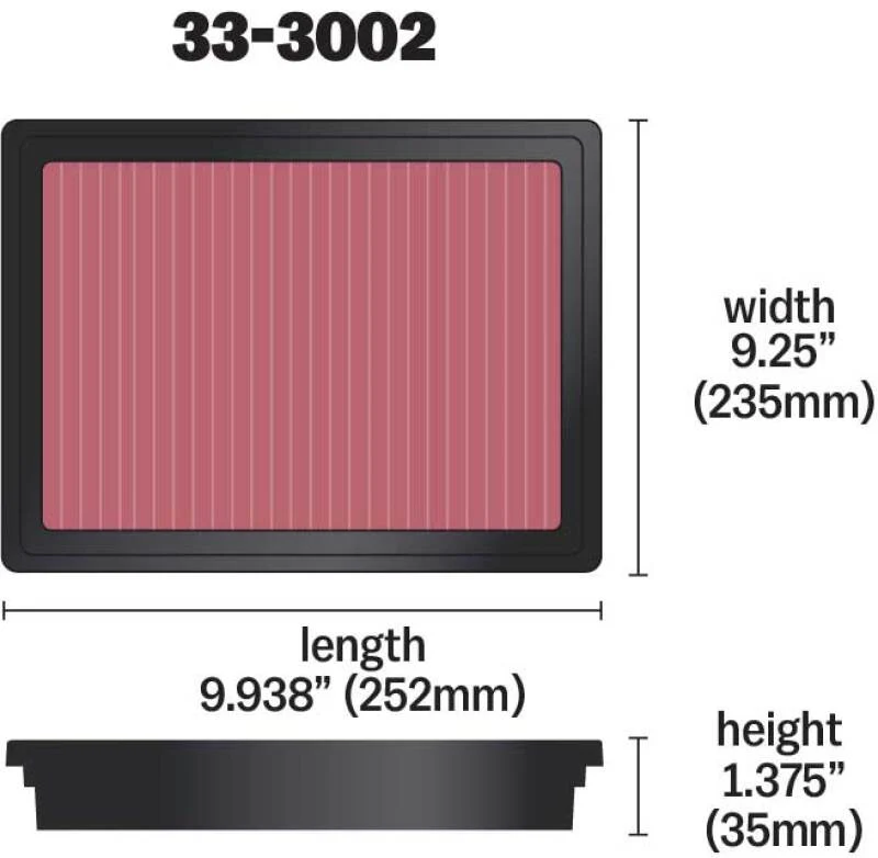 K&N 12 Isuzu D-Max 2.5L L4 DSL Replacement Air Filter - Image 5