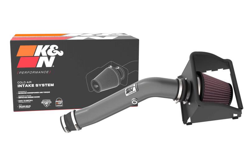 K&N 18-24 Ford F150 3.3L V6 Performance Air Intake System w/ Red Air Filter - Image 6
