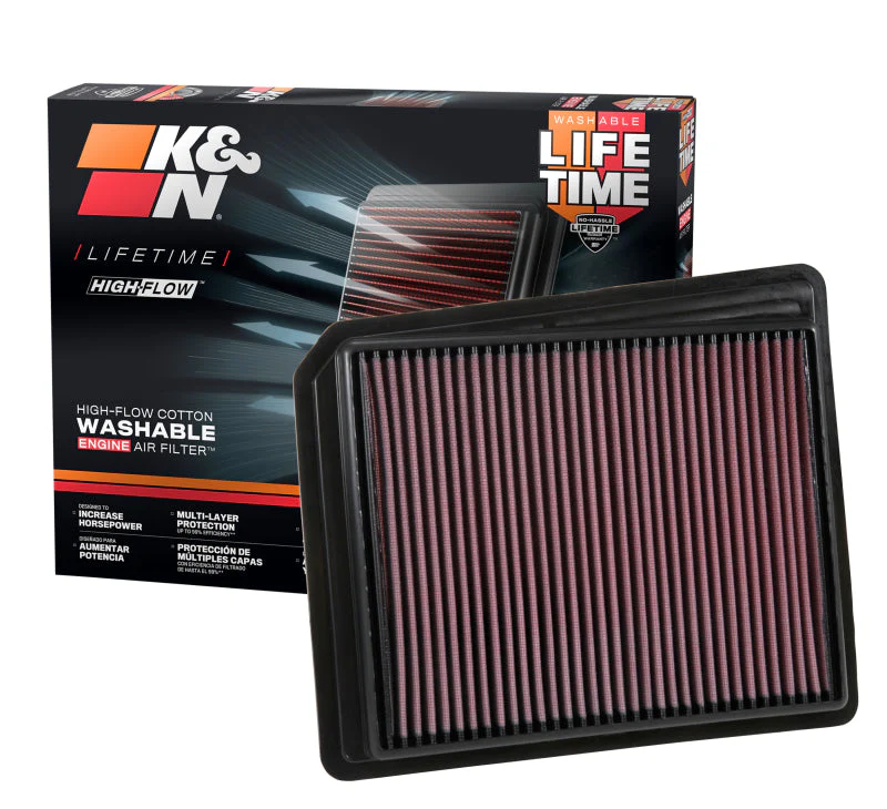 K&N 2017 Nissan Titan V8-5.6L F/I Drop In Replacement Air Filter - Image 12