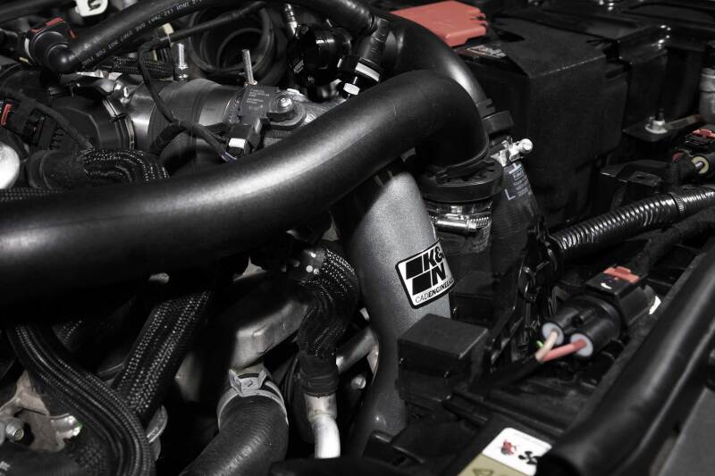 K&N 2023 Ford Bronco Raptor 3.0L V6 Aluminum Charge Pipe Kit - Gunmetal Gray - Image 4