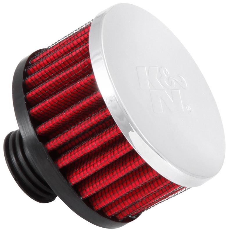 K&N .5in Flange ID x 3in OD x 3.25in H Rubber Base Crankcase Vent Filter - Image 2
