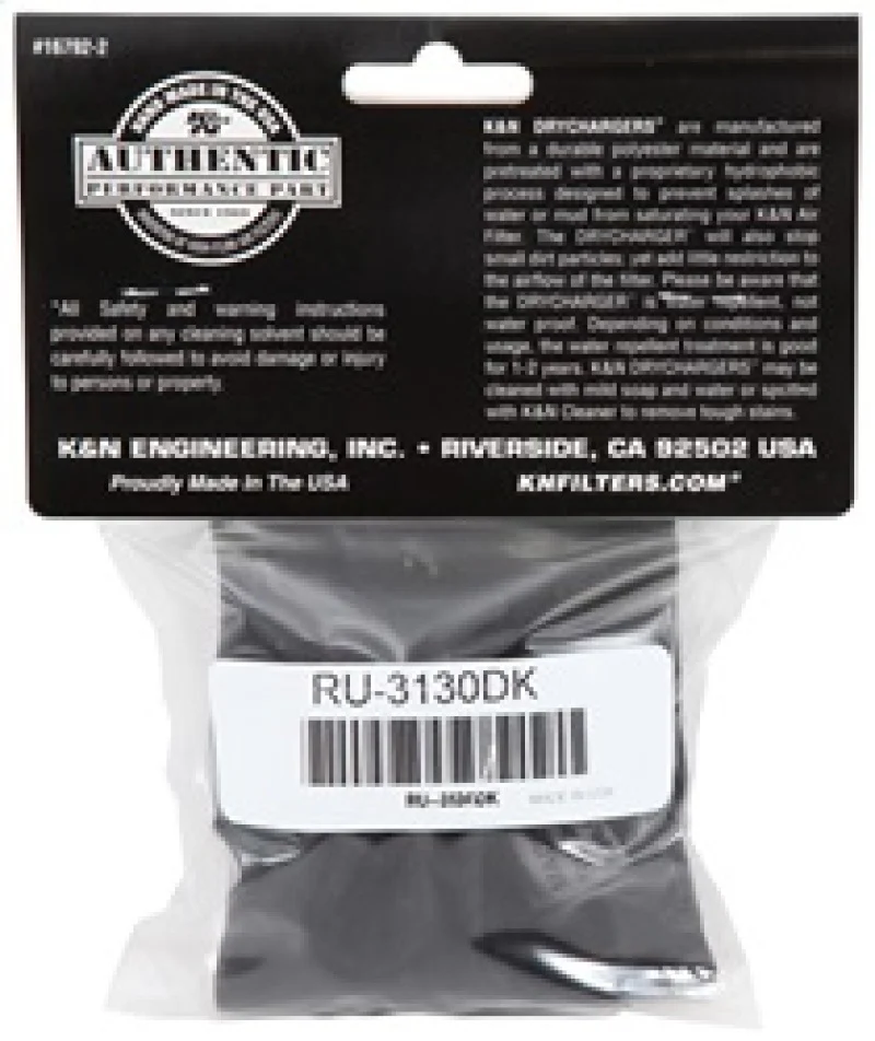 K&N Air Filter Wrap Black RU-3130 - Image 7