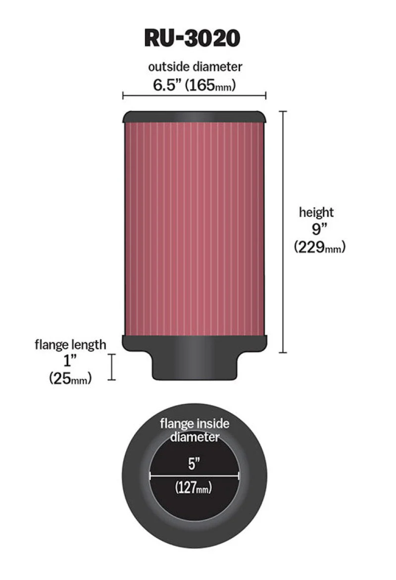 K&N Filter 2 1/4inch 10 Degree Flange 16 1/4inch x 4inch - 4 1/2inch Height - Image 10