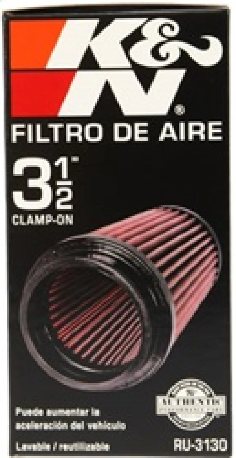 K&N Filter Universal Rubber Filter 3 1/2 inch Flange 4 5/8 inch Base 3 1/2 inch Top 7 inch Height - Image 14