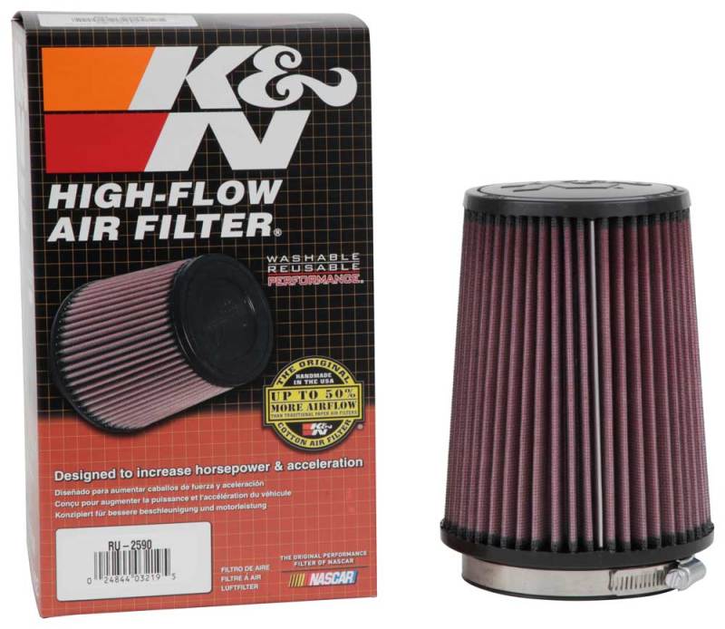 K&N Filter Universal Rubber Filter 4 inch Flange 5 3/8 inch Base 4 3/8 inch Top 7 inch Height - Image 16