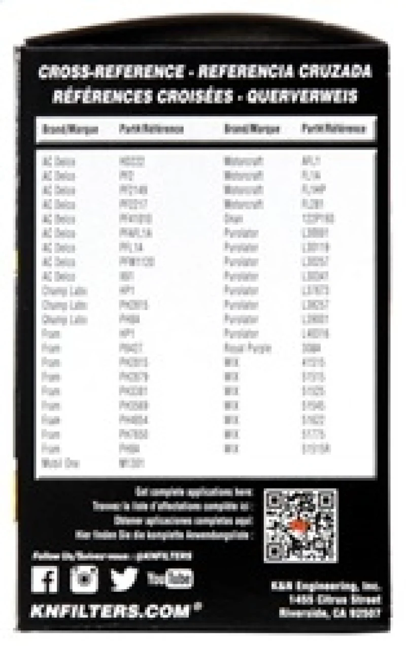 K&N Oil Filter OIL FILTER; AUTOMOTIVE - Image 14