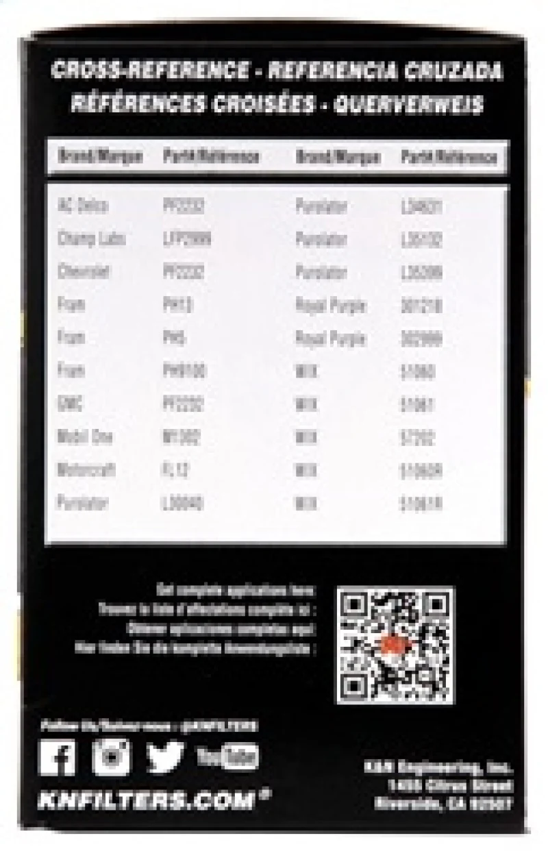 K&N Oil Filter OIL FILTER; AUTOMOTIVE - Image 19
