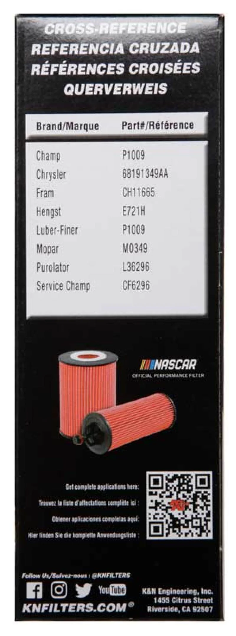 K&N Performance Oil Filter for 14-17 Dodge Durango 3.6L / 14-17 Jeep Grand Cherokee 3.6L - Image 7