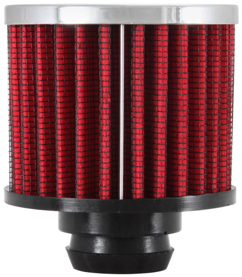 K&N Rubber Base Chrome Top Push-In Crankcase Vent Filter 3in OD x 2-1/2in H. - Image 5