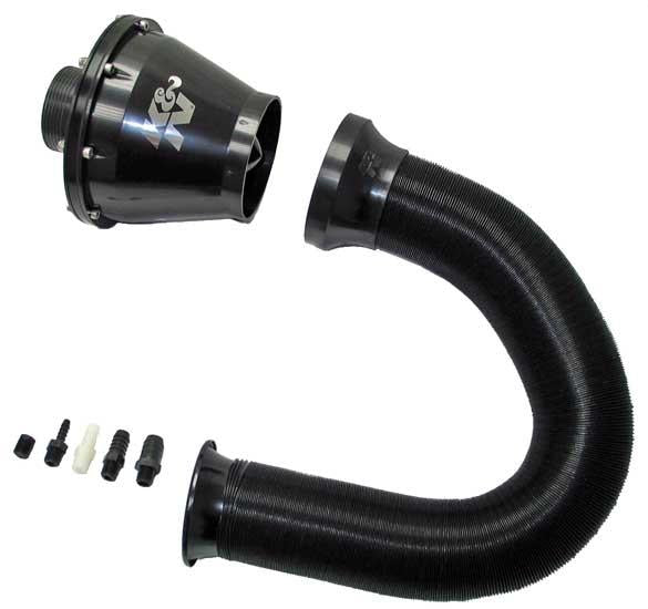 K&N Universal Apollo Black Cold Air Intake - 70mm OD FLG PP - Image 3