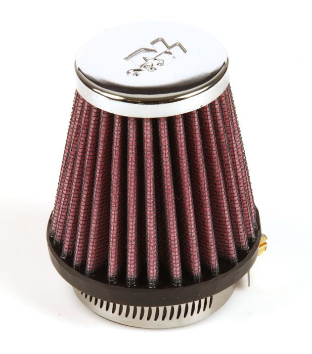 K&N Universal Chrome Filter 1 15/16 inch FLG / 3 inch Base / 2 inch Top / 3 inch Height - Image 2